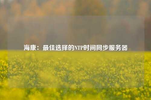 海康：最佳選擇的NTP時(shí)間同步服務(wù)器